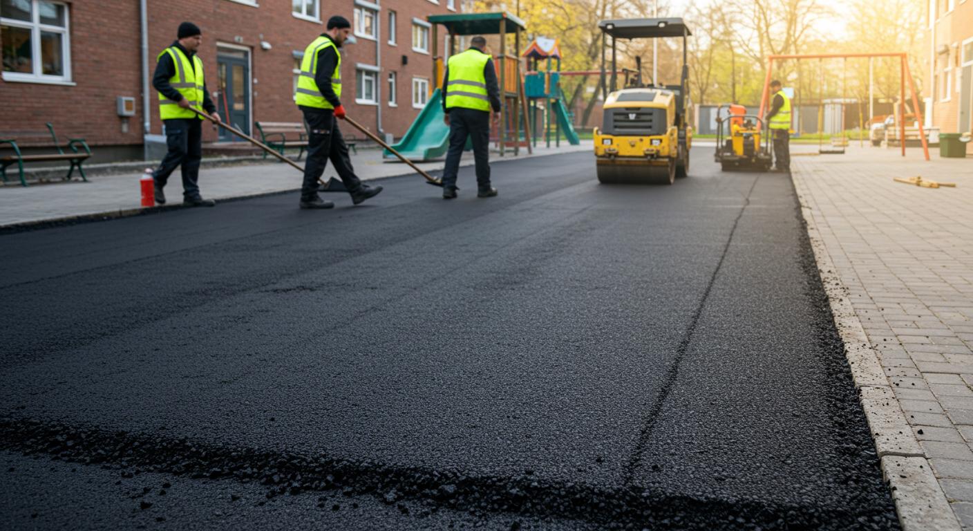 Асфальтирование дворовой детской площадки Асфальтирование дворовой детской площадки