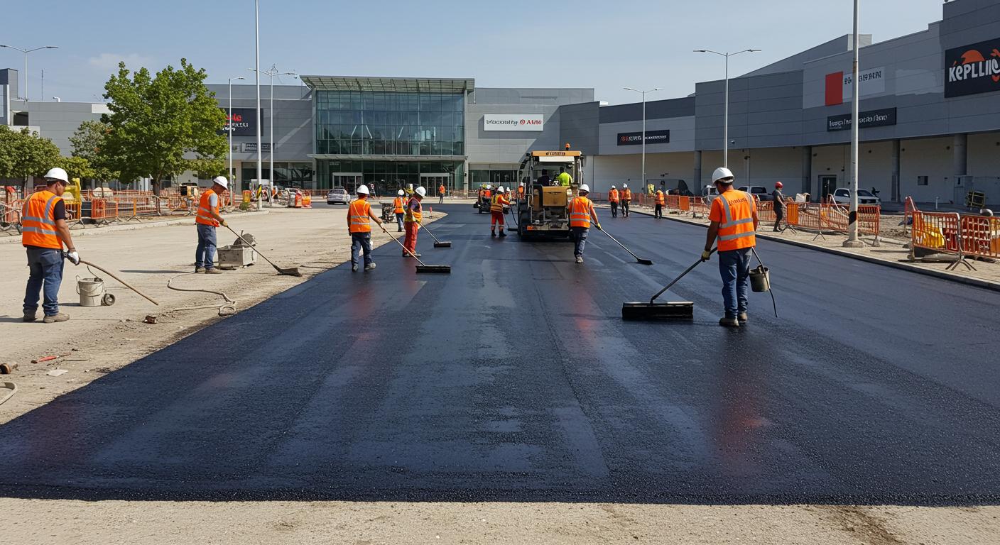 Водонепроницаемое асфальтирование подъездной дороги