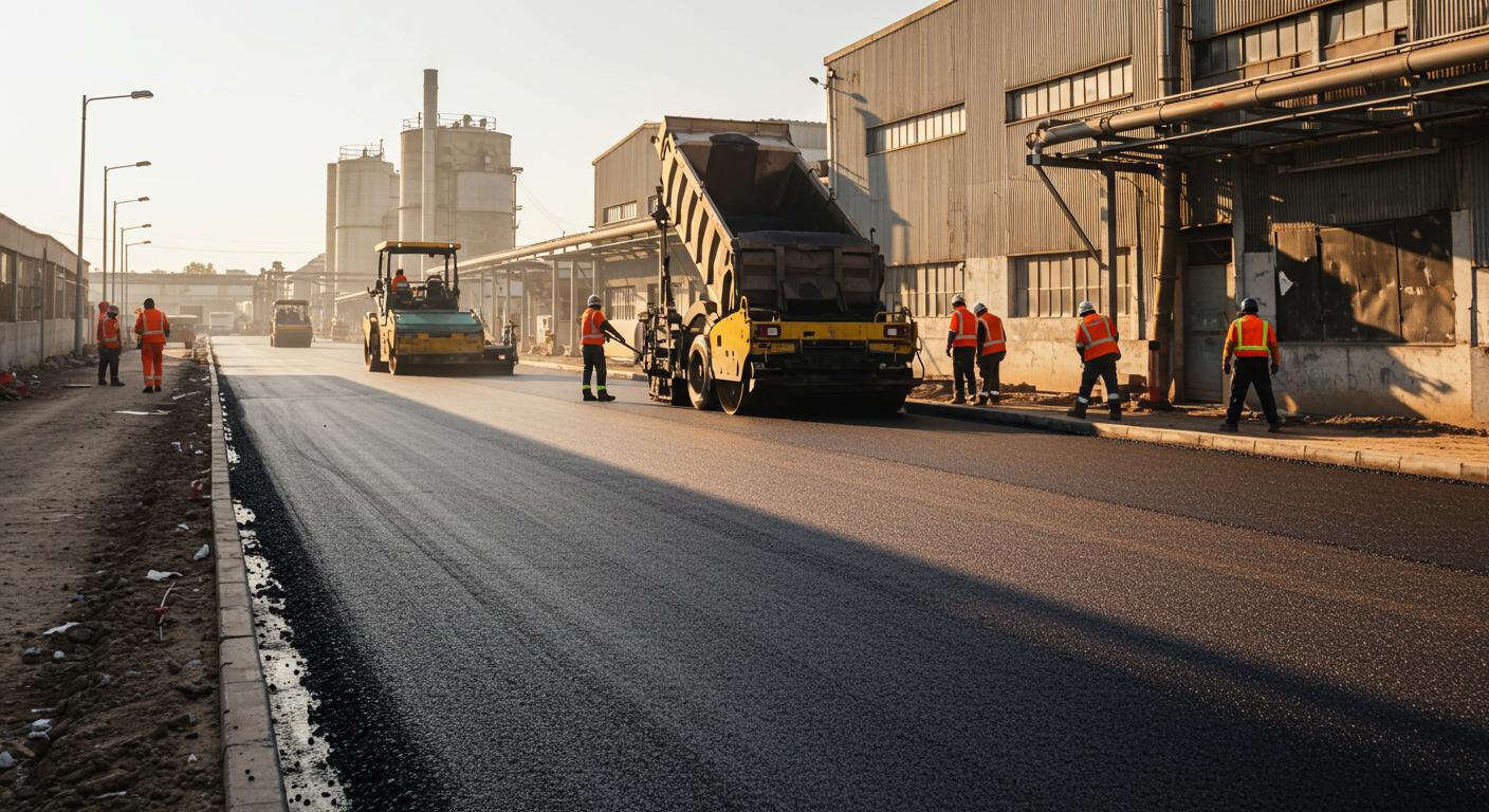 Асфальтирование промышленных площадок