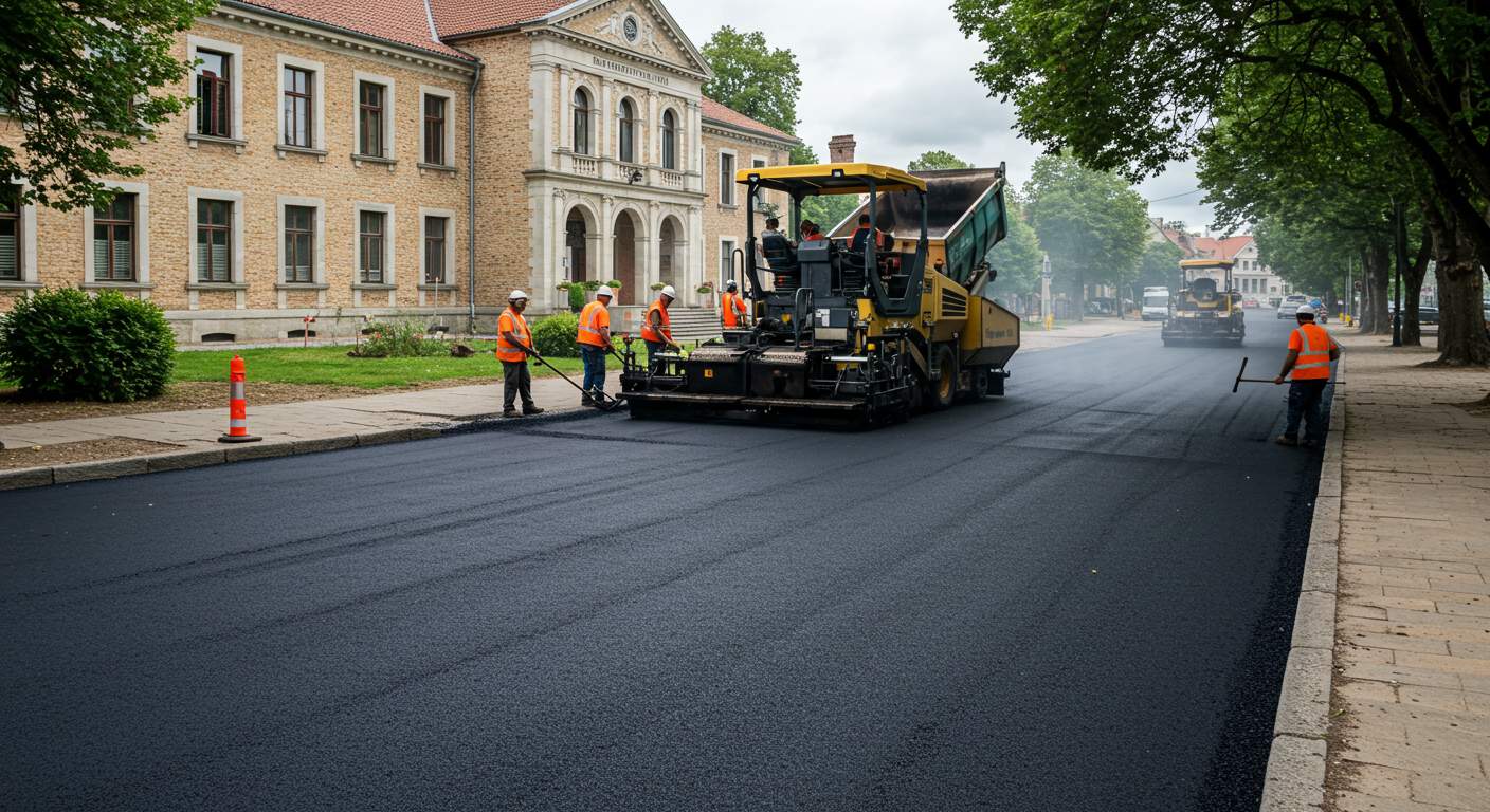Асфальтирование территорий около государственных учреждений Асфальтирование территорий около государственных учреждений