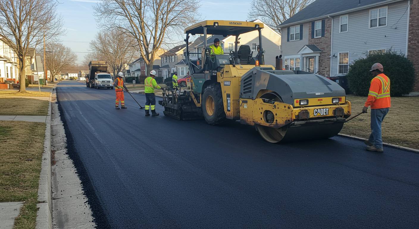 Асфальтирование уличных площадок в жилых районах Асфальтирование уличных площадок в жилых районах