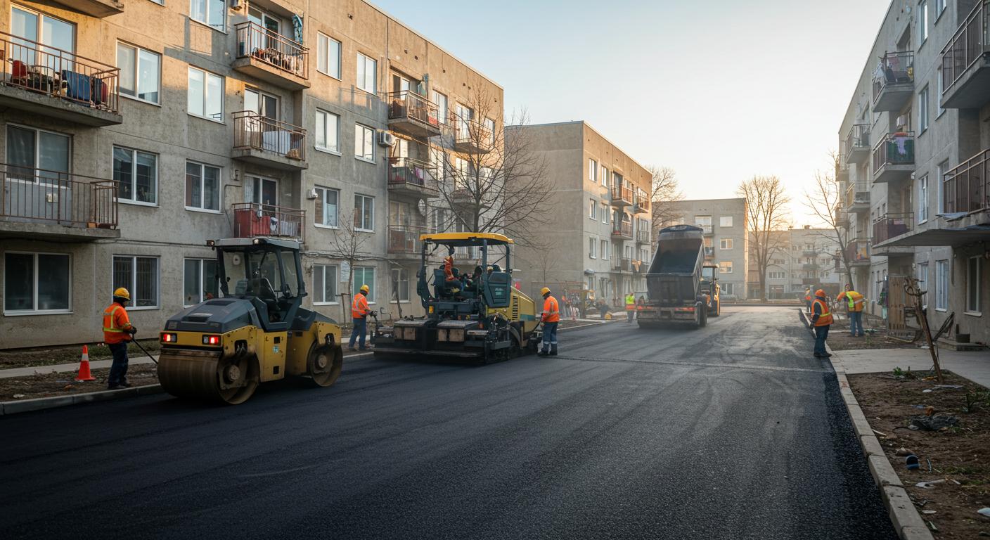 Асфальтирование дворовых зон у многоквартирных домов