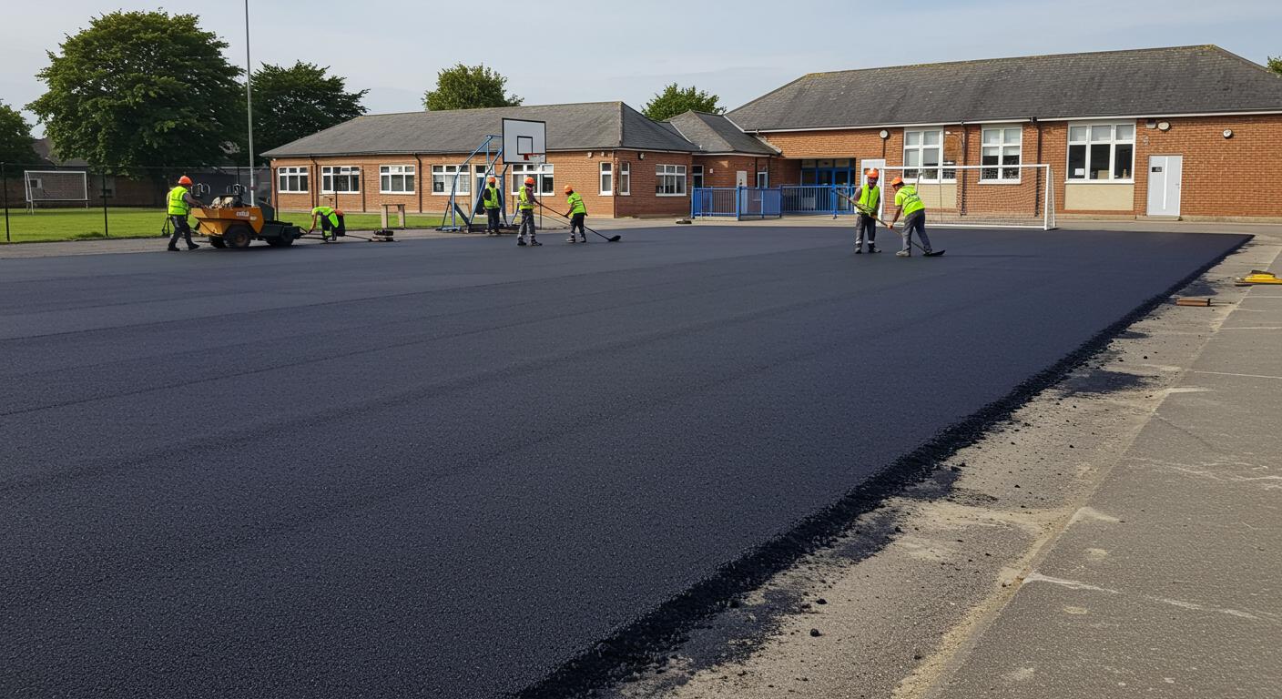 Асфальтирование школьных спортивных площадок