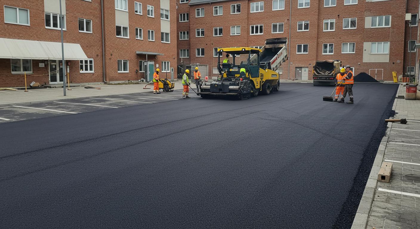 Асфальтирование дворовой территории с парковкой