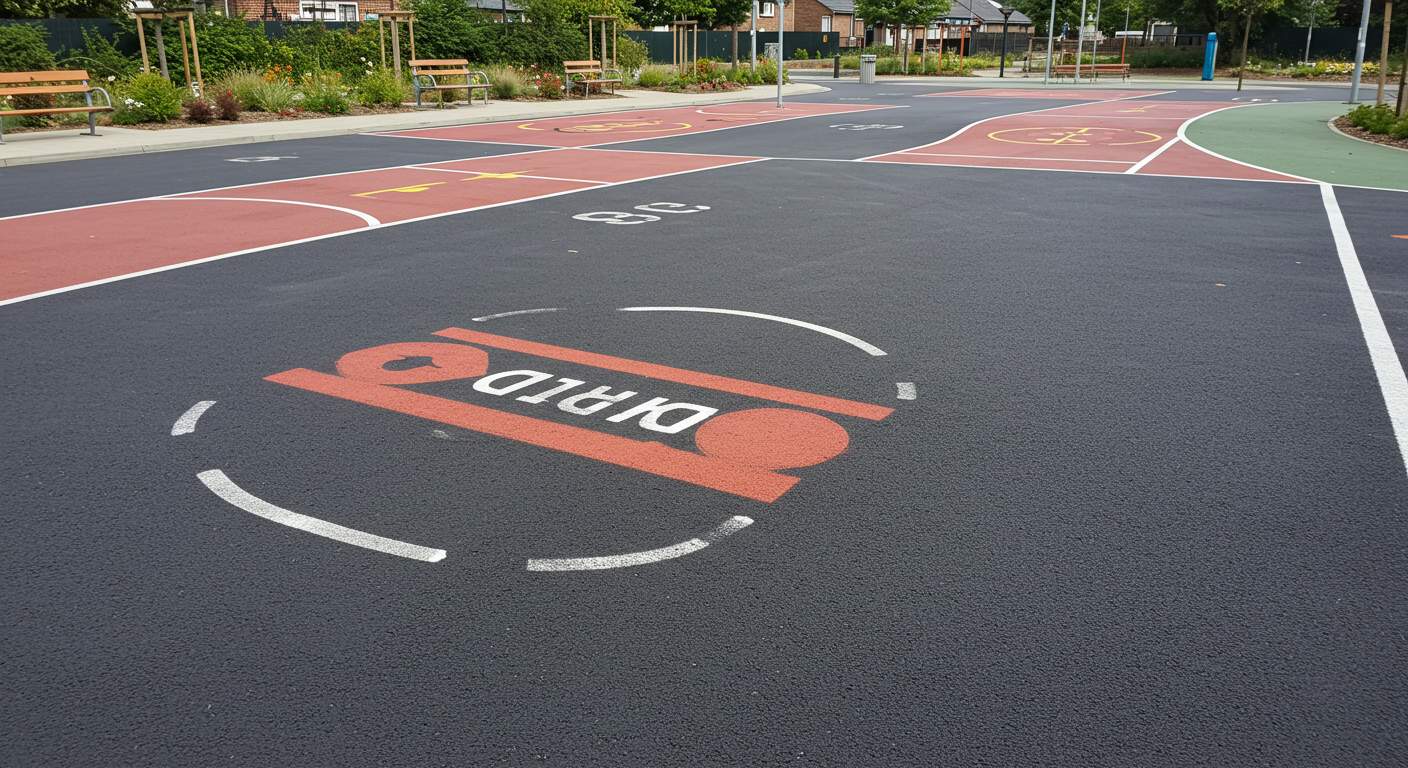 Асфальтирование уличной площадки для отдыха