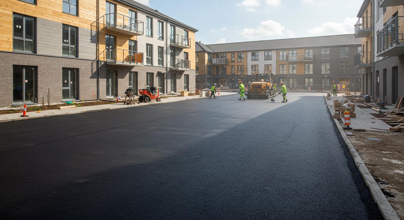 Асфальтирование дворовой зоны возле новостройки
