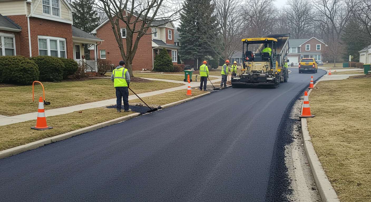 Асфальтирование территории жилого квартала