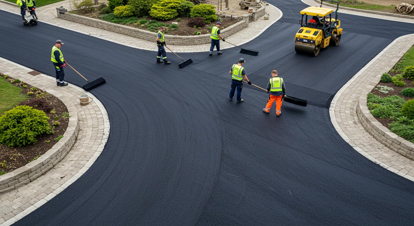 Асфальтированная придомовая дорога Асфальтирование придомовой дороги