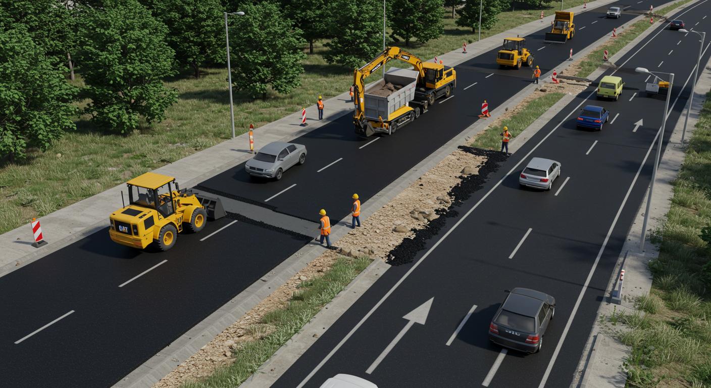 Расширение автомобильной дороги