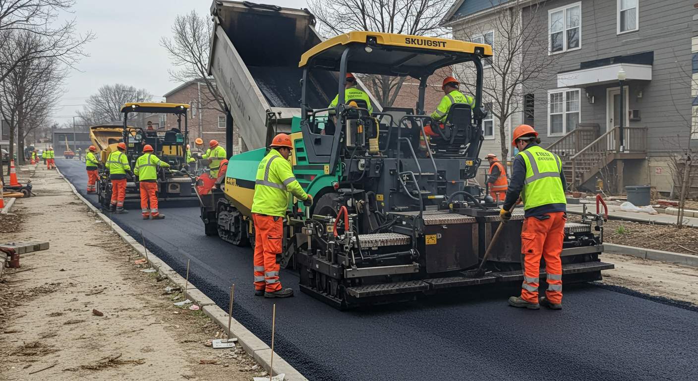Асфальтирование тротуаров коммерческого объекта